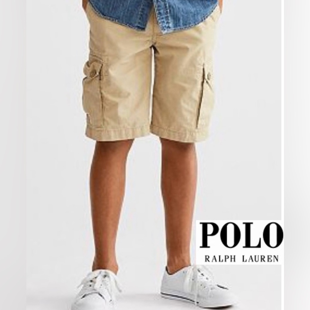 Polo Ralph Lauren Boys’ Sz 8 Gellar Cargo Shorts in‎ Basic Sand